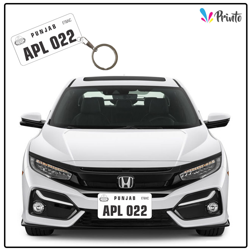Punjab Number Plate Keychain