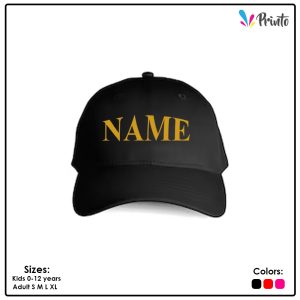 Customized Name Cap - Black