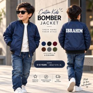 Alternative view of Kids Name Bomber Jacket