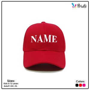 Customized Name Cap - Red