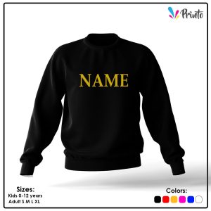 Customized Name Sweatshirt - Black