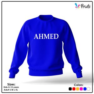 Customized Name Sweatshirt - Blue