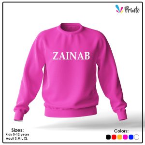 Customized Name Sweatshirt - Pink