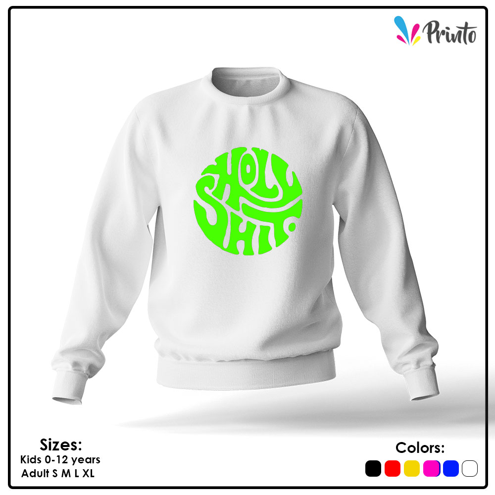 Sweatshirt Design 24   SSD24 WHITE 