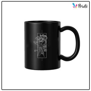 Black Abstract Mug - Design 10