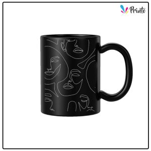 Black Abstract Mug - Design 08