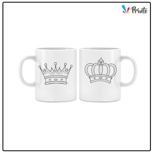White Couple Mugs - Design 11