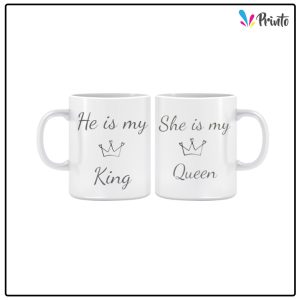 White Couple Mugs - Design 03