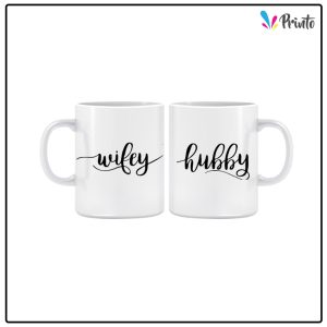 White Couple Mugs - Design 06