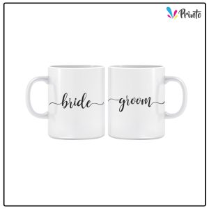 White Couple Mugs - Design 07
