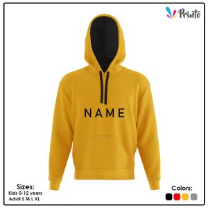 Customized Name Hoodie - Yellow
