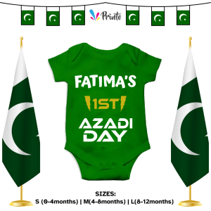 Custom Name 1st Azadi Romper