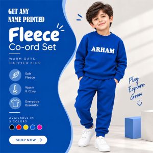 Kids Name Fleece Tracksuit