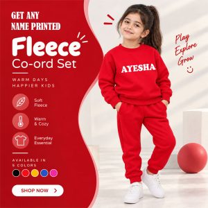Alternative view of Kids Name Fleece Tracksuit